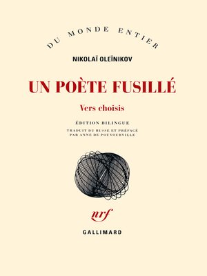 cover image of Un poète fusillé. Vers choisis (édition bilingue)